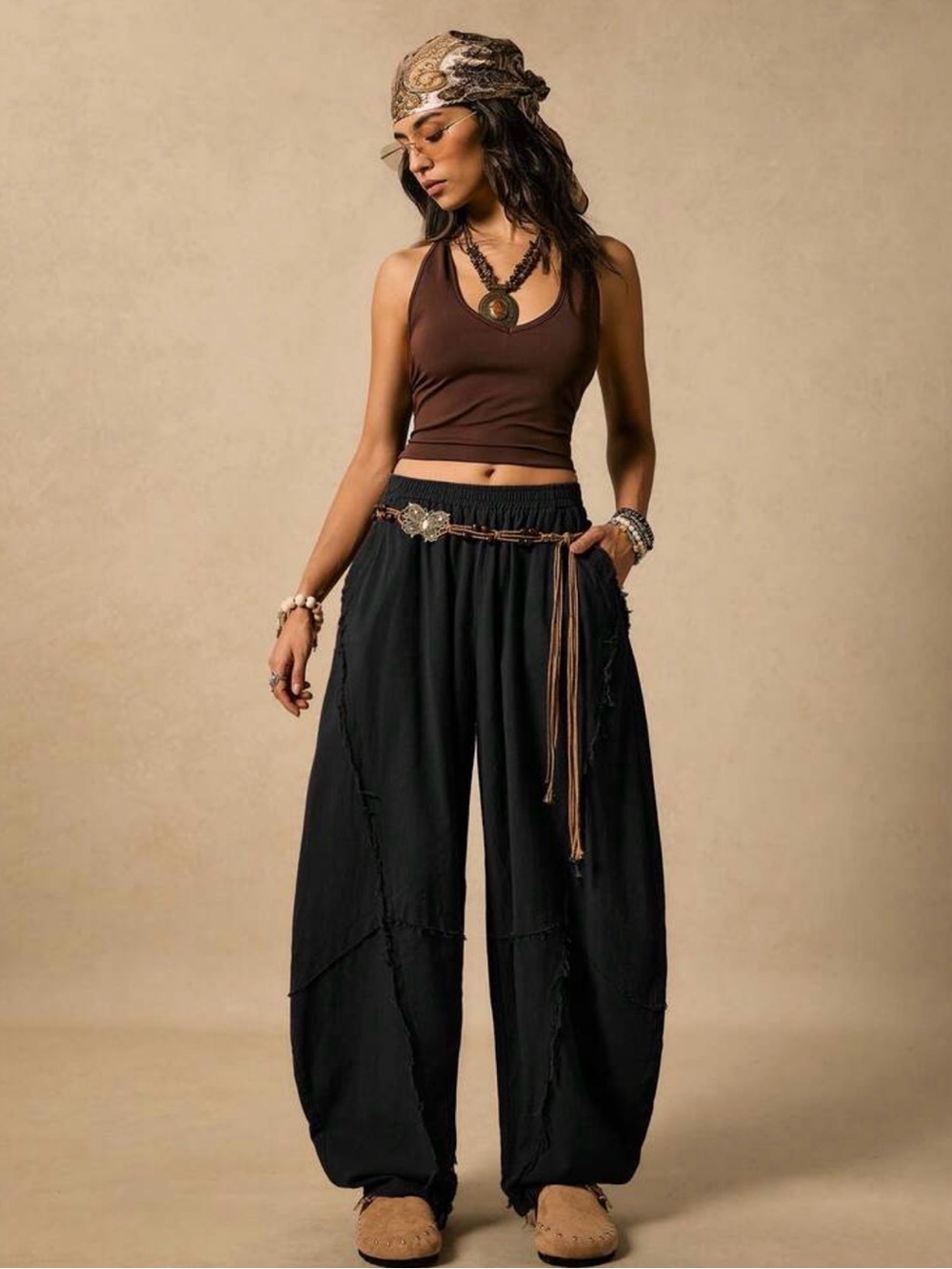 Boutique Barrel Frayed Hem Pant, Various Sizes NWT